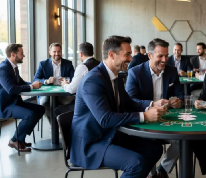 Hosté během večerní akce v moderním loftovém prostoru